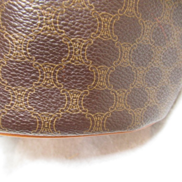 Celine Macadam Pattern Shoulder Bag Coated Canvas Dark Brown - Picture 9 of 10